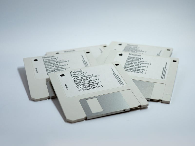 3.5" floppies, photo by Brett Jordan on Unsplash
